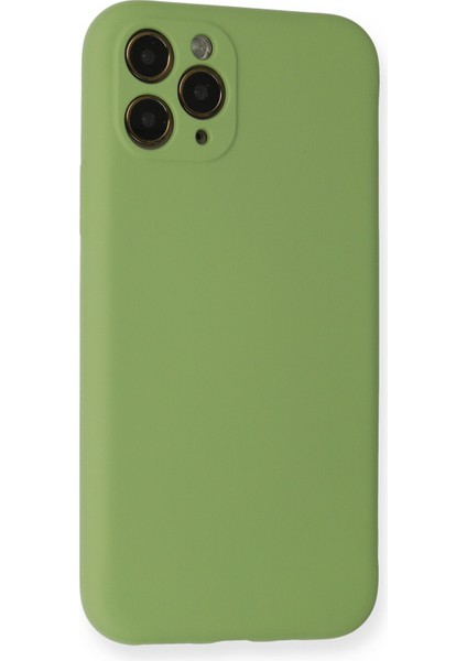 Apple iPhone 11 Pro Kılıf Lansman Içi Kadife Nano Silikon - Yeşil