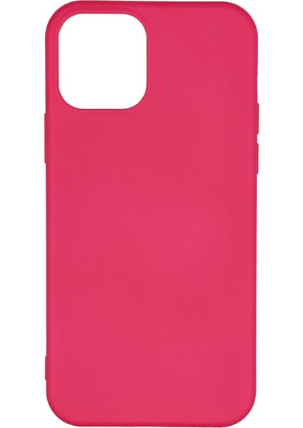 Apple iPhone 12 Kılıf Lansman Içi Kadife Nano Silikon - Koyu Pembe
