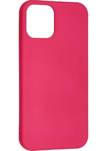 Apple iPhone 12 Kılıf Lansman Içi Kadife Nano Silikon - Koyu Pembe