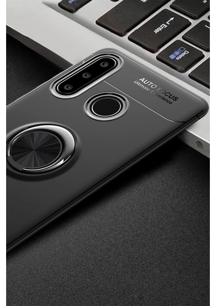 Huawei P30 Lite Kılıf Yüzüklü Silikon Range - Siyah fiyatları
