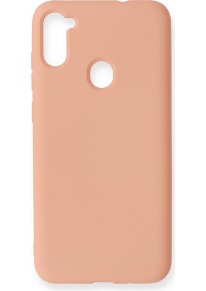 Samsung Galaxy A11 Kılıf Lansman Içi Kadife Nano Silikon - Pudra
