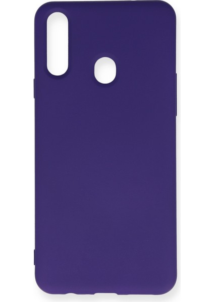 Samsung Galaxy A20S Kılıf Lansman Içi Kadife Nano Silikon - Mor