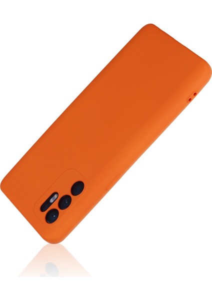 Oppo Reno 6 Kılıf Lansman Içi Kadife Nano Silikon - Turuncu