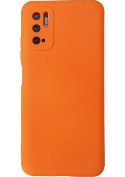 Xiaomi Redmi Note 10 5g Kılıf Lansman Içi Kadife Nano Silikon - Turuncu