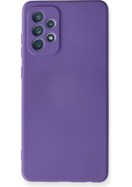 Samsung Galaxy A72 Kılıf Lansman Içi Kadife Nano Silikon - Mor