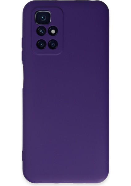 Xiaomi Redmi 10 Kılıf Lansman Içi Kadife Nano Silikon - Mor