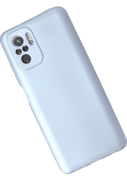 Xiaomi Redmi Note 10 Kılıf Lansman Içi Kadife Nano Silikon - Sky Blue modelleri