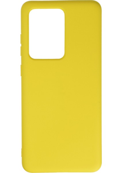 Samsung Galaxy S20 Ultra Kılıf Lansman Içi Kadife Nano Silikon - Sarı
