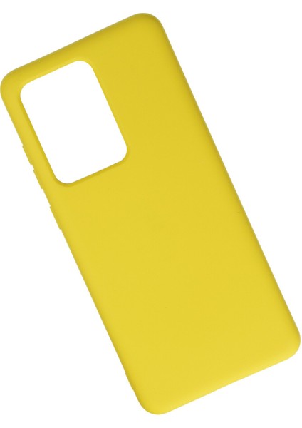 Samsung Galaxy S20 Ultra Kılıf Lansman Içi Kadife Nano Silikon - Sarı