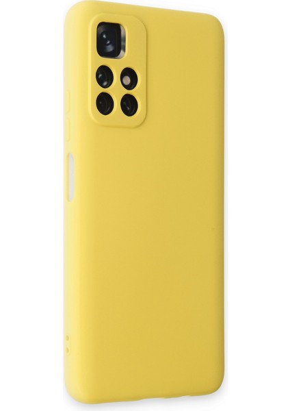 Xiaomi Redmi Note 11T Kılıf Lansman Içi Kadife Nano Silikon - Sarı