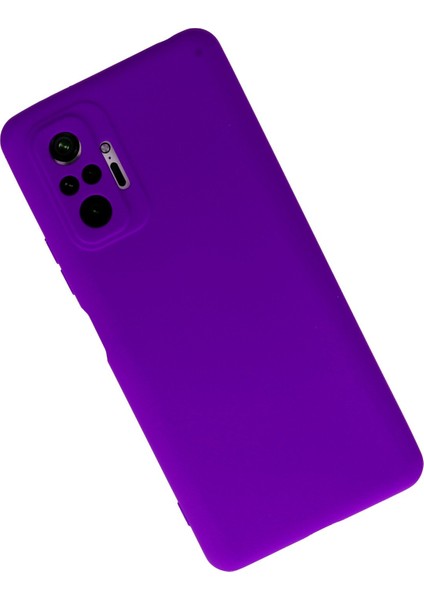 Xiaomi Redmi Note 10 Pro Kılıf Lansman Içi Kadife Nano Silikon - Mor modelleri