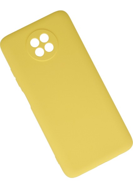 Xiaomi Redmi Note 9 5g Kılıf Lansman Içi Kadife Nano Silikon - Sarı