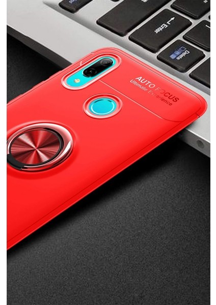 Huawei P Smart 2019 Kılıf Yüzüklü Silikon Range - Kırmızı fiyatları