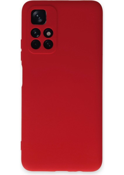 Xiaomi Redmi Note 11T Kılıf Lansman Içi Kadife Nano Silikon - Kırmızı