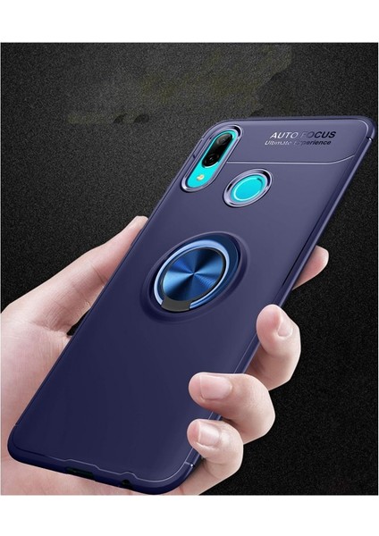 Huawei P Smart 2019 Kılıf Yüzüklü Silikon Range - Mavi