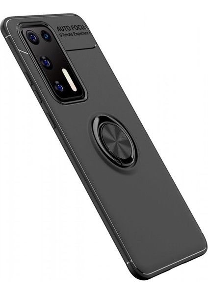 Huawei P40 Kılıf Yüzüklü Silikon Range - Siyah fiyatları