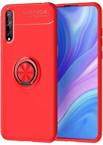 Huawei Y8P Kılıf Yüzüklü Silikon Range - Kırmızı