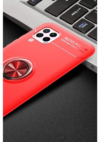 Huawei P40 Lite Kılıf Yüzüklü Silikon Range - Kırmızı fiyatları