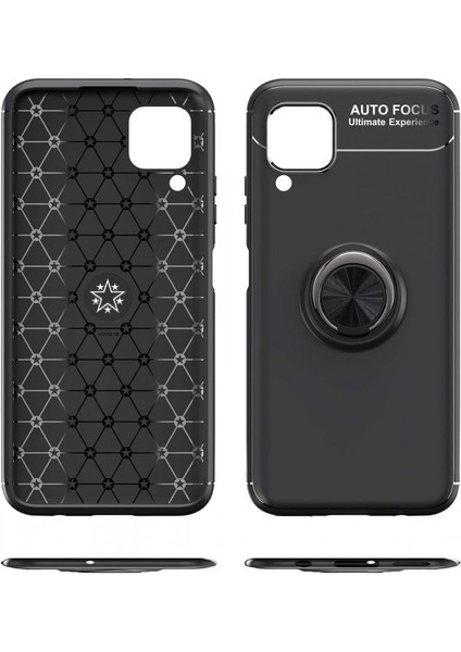 Huawei P40 Lite Kılıf Yüzüklü Silikon Range - Kırmızı modelleri