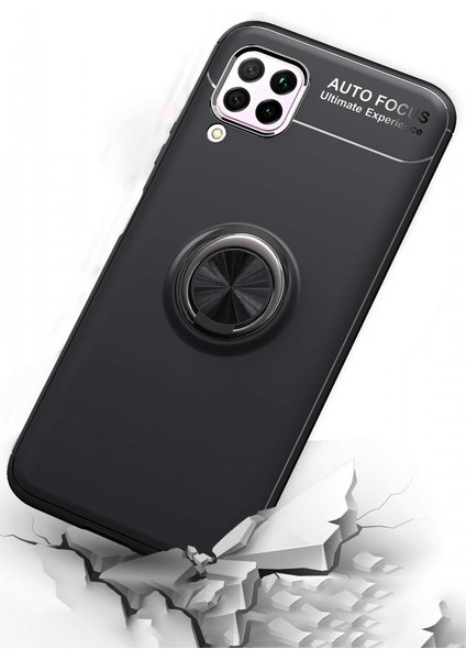 Huawei P40 Lite Kılıf Yüzüklü Silikon Range - Kırmızı fırsatları