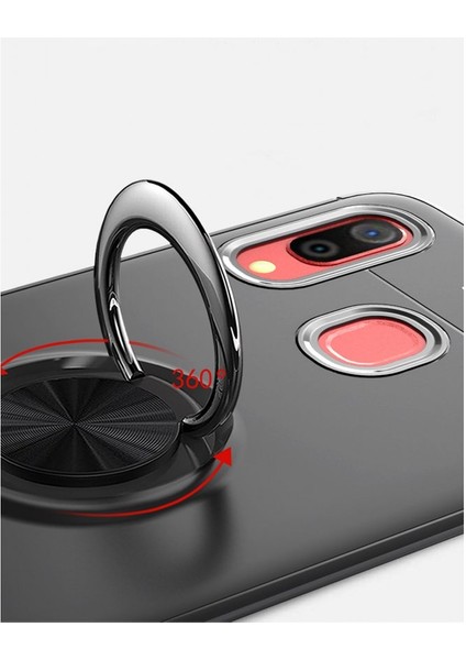 Samsung Galaxy A10S Kılıf Yüzüklü Silikon Range - Kırmızı fırsatları