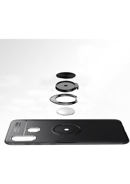 Samsung Galaxy A10S Kılıf Yüzüklü Silikon Range - Mavi fırsatları