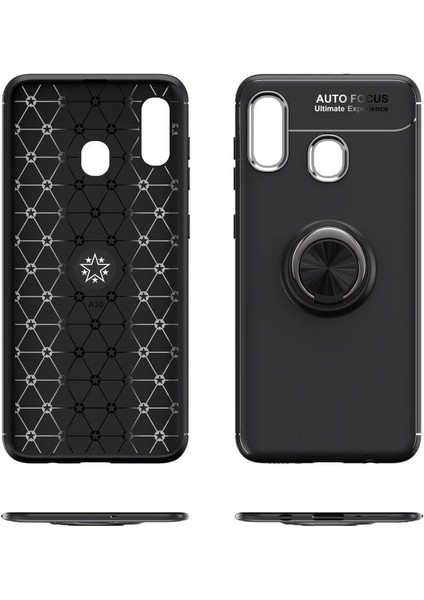 Samsung Galaxy A10S Kılıf Yüzüklü Silikon Range - Mavi indirimleri