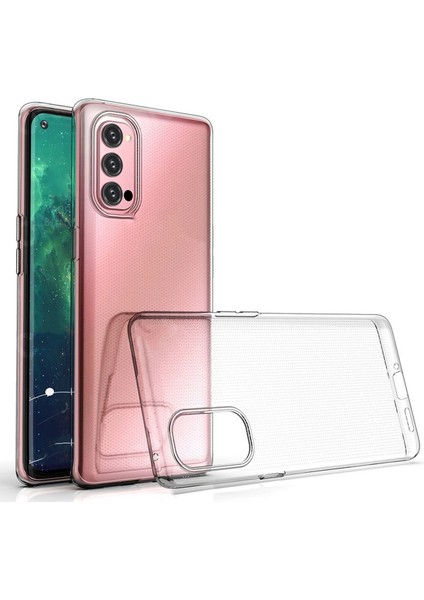 Oppo Reno 4 Kılıf Şeffaf Silikon Lüx