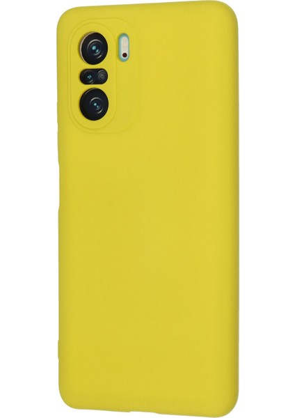 Xiaomi Redmi K40 Pro Kılıf Lansman Içi Kadife Nano Silikon - Sarı