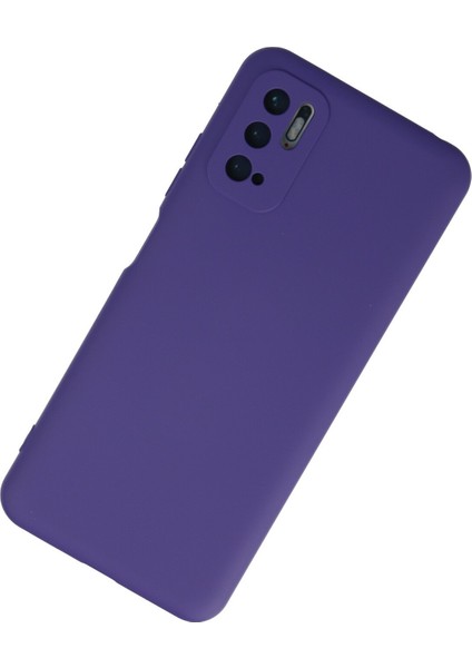 Xiaomi Redmi Note 10 5g Kılıf Lansman Içi Kadife Nano Silikon - Mor