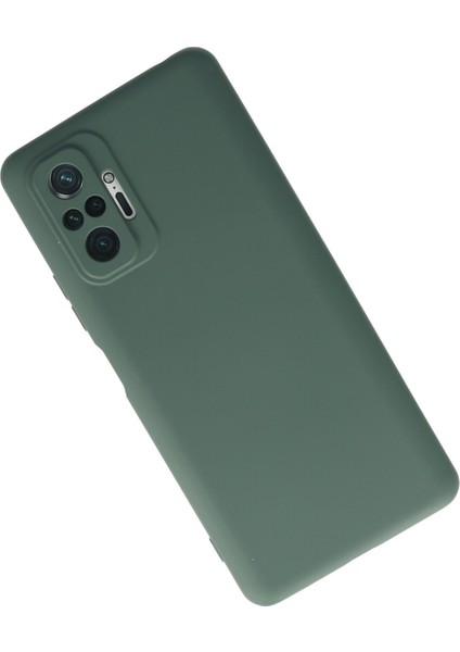 Xiaomi Redmi Note 10 Pro Kılıf Lansman Içi Kadife Nano Silikon - Koyu Yeşil modelleri