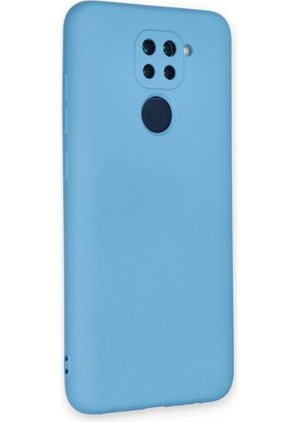 Xiaomi Redmi Note 9 Kılıf Lansman Içi Kadife Nano Silikon - Mavi