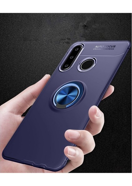 Huawei P30 Lite Kılıf Yüzüklü Silikon Range - Mavi fiyatları