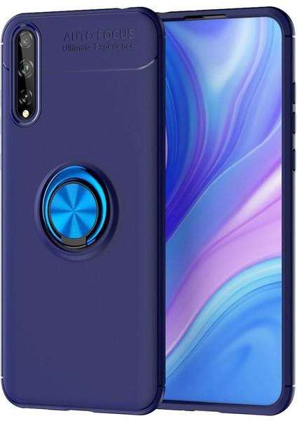 Huawei P Smart S Kılıf Yüzüklü Silikon Range - Mavi