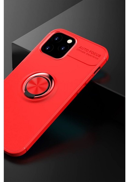 Apple iPhone 12 Kılıf Yüzüklü Silikon Range - Kırmızı
