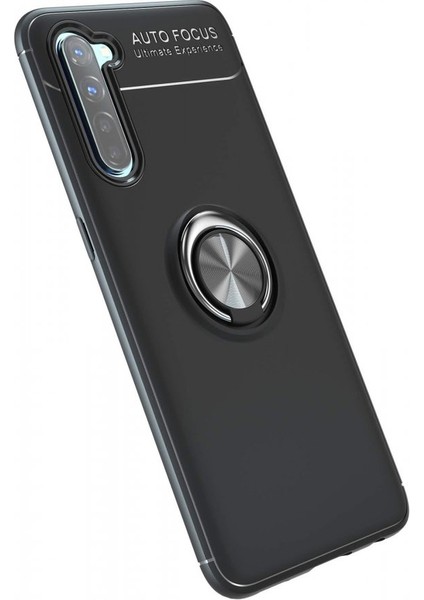 Oppo A91 / Reno 3 Kılıf Yüzüklü Silikon Range - Siyah fiyatları