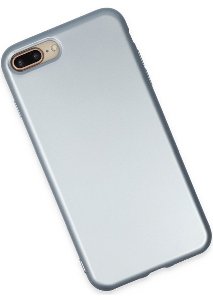 Apple iPhone 8 Plus Kılıf Lansman Içi Kadife Nano Silikon - Sky Blue