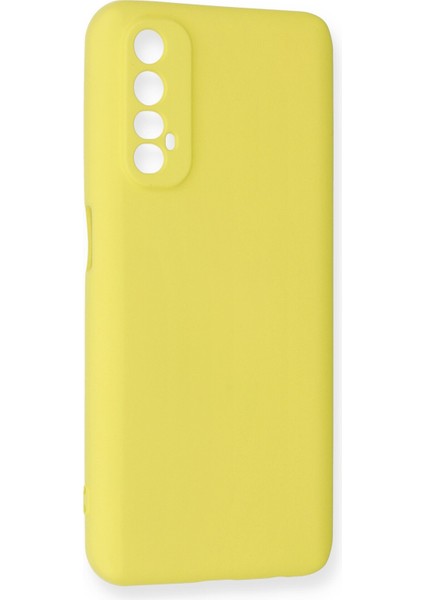 Realme 7 Kılıf Lansman Içi Kadife Nano Silikon - Sarı fiyatları