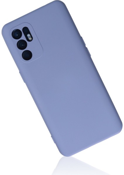 Oppo Reno 6 Kılıf Lansman Içi Kadife Nano Silikon - Lila