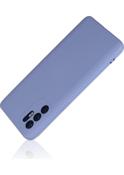 Oppo Reno 6 Kılıf Lansman Içi Kadife Nano Silikon - Lila