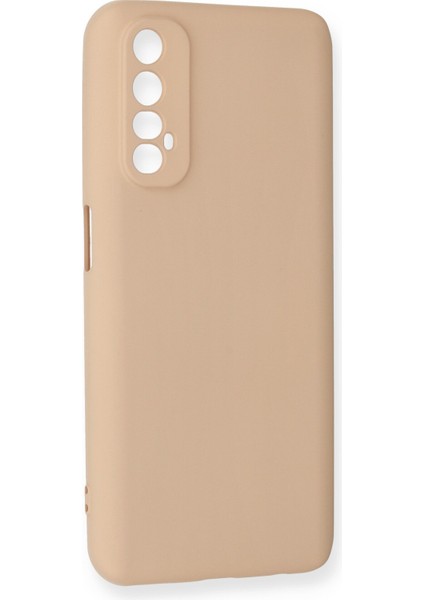 Realme 7 Kılıf Lansman Içi Kadife Nano Silikon - Bej fiyatları