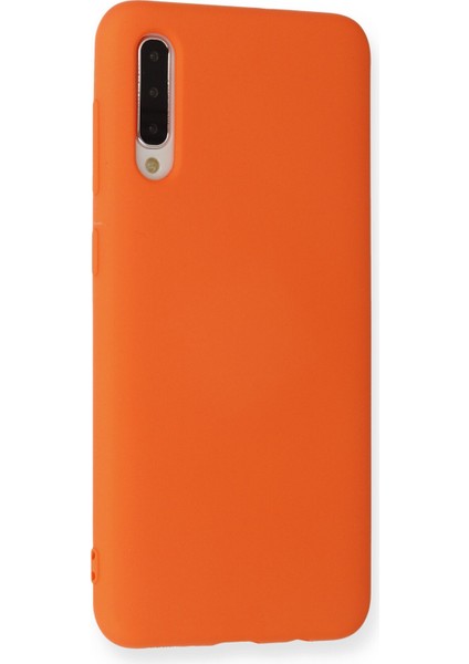Samsung Galaxy A50S Kılıf Lansman Içi Kadife Nano Silikon - Turuncu modelleri