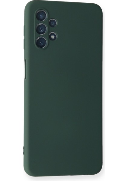 Samsung Galaxy A52S Kılıf Lansman Içi Kadife Nano Silikon - Koyu Yeşil