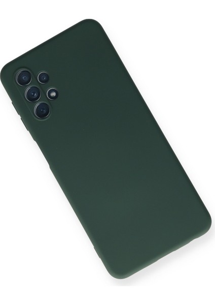 Samsung Galaxy A52S Kılıf Lansman Içi Kadife Nano Silikon - Koyu Yeşil