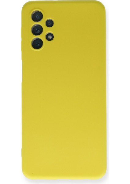 Samsung Galaxy A52S Kılıf Lansman Içi Kadife Nano Silikon - Sarı