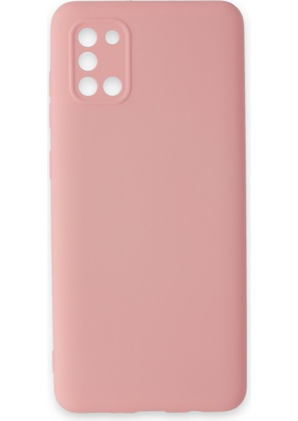 Samsung Galaxy A31 Kılıf Lansman Içi Kadife Nano Silikon - Pudra