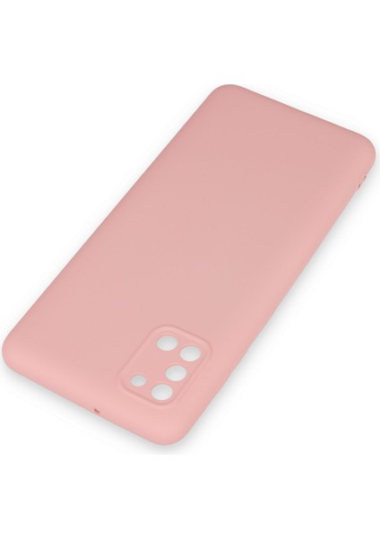 Samsung Galaxy A31 Kılıf Lansman Içi Kadife Nano Silikon - Pudra