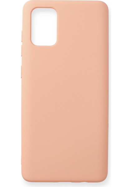 Samsung Galaxy A71 Kılıf Lansman Içi Kadife Nano Silikon - Pudra