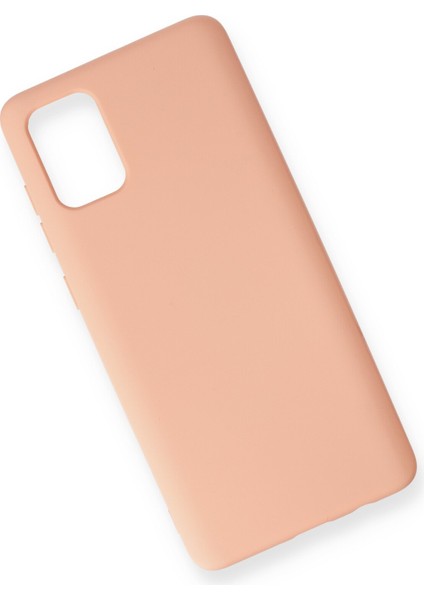Samsung Galaxy A71 Kılıf Lansman Içi Kadife Nano Silikon - Pudra