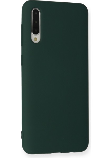 Samsung Galaxy A50S Kılıf Lansman Içi Kadife Nano Silikon - Koyu Yeşil modelleri